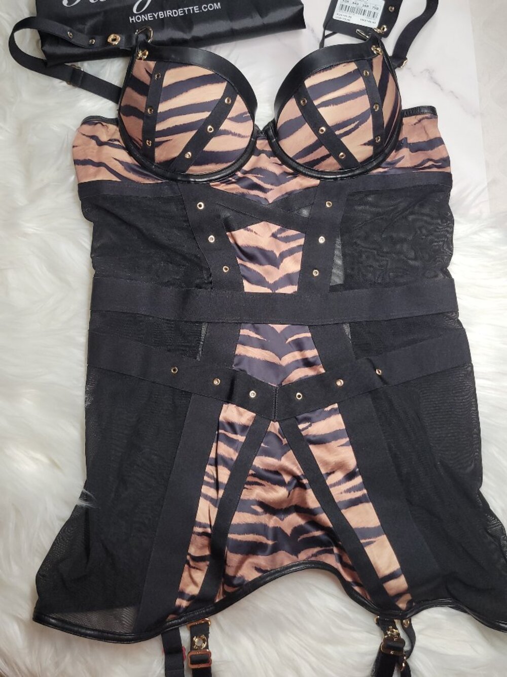 Honey Birdette Betty Dress 34B 💛 Tiger